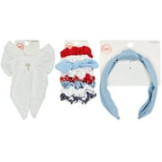 Wonder Nation Girls Americana Hair Accessories Set, 10-Pieces